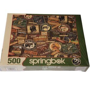 Lodge Signs Springbok Jigsaw Puzzle 500 Pieces New Sealed Cabin Country Woods